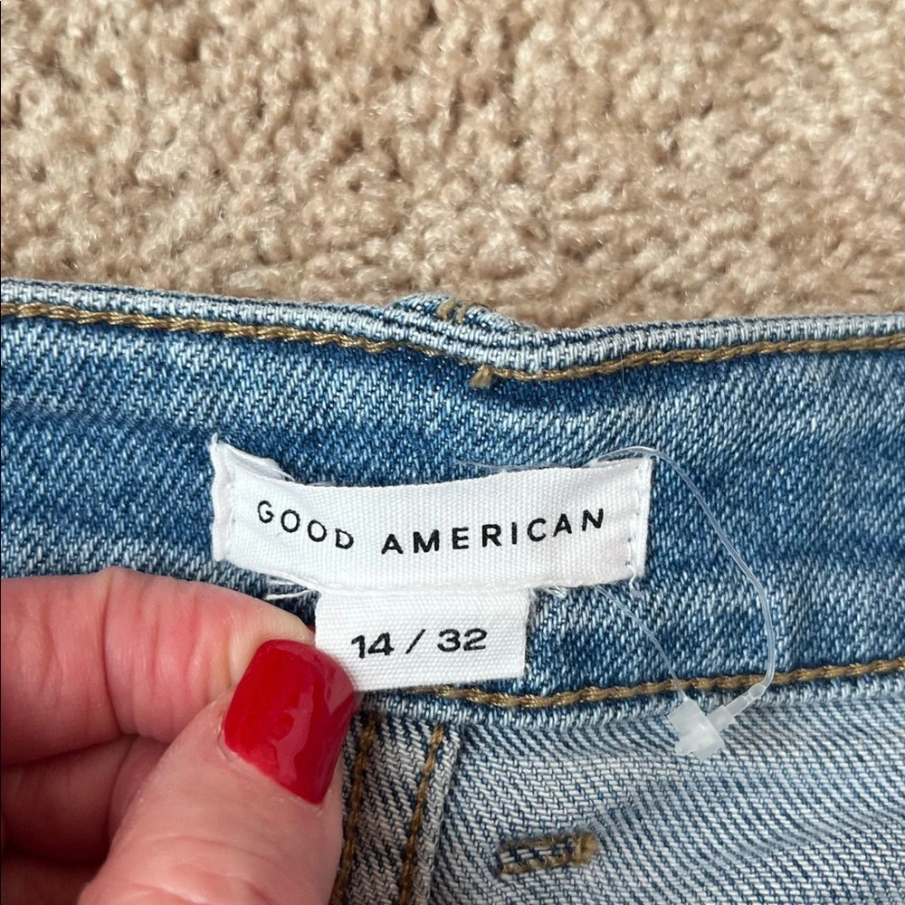 Good American High Rise Denim Shorts